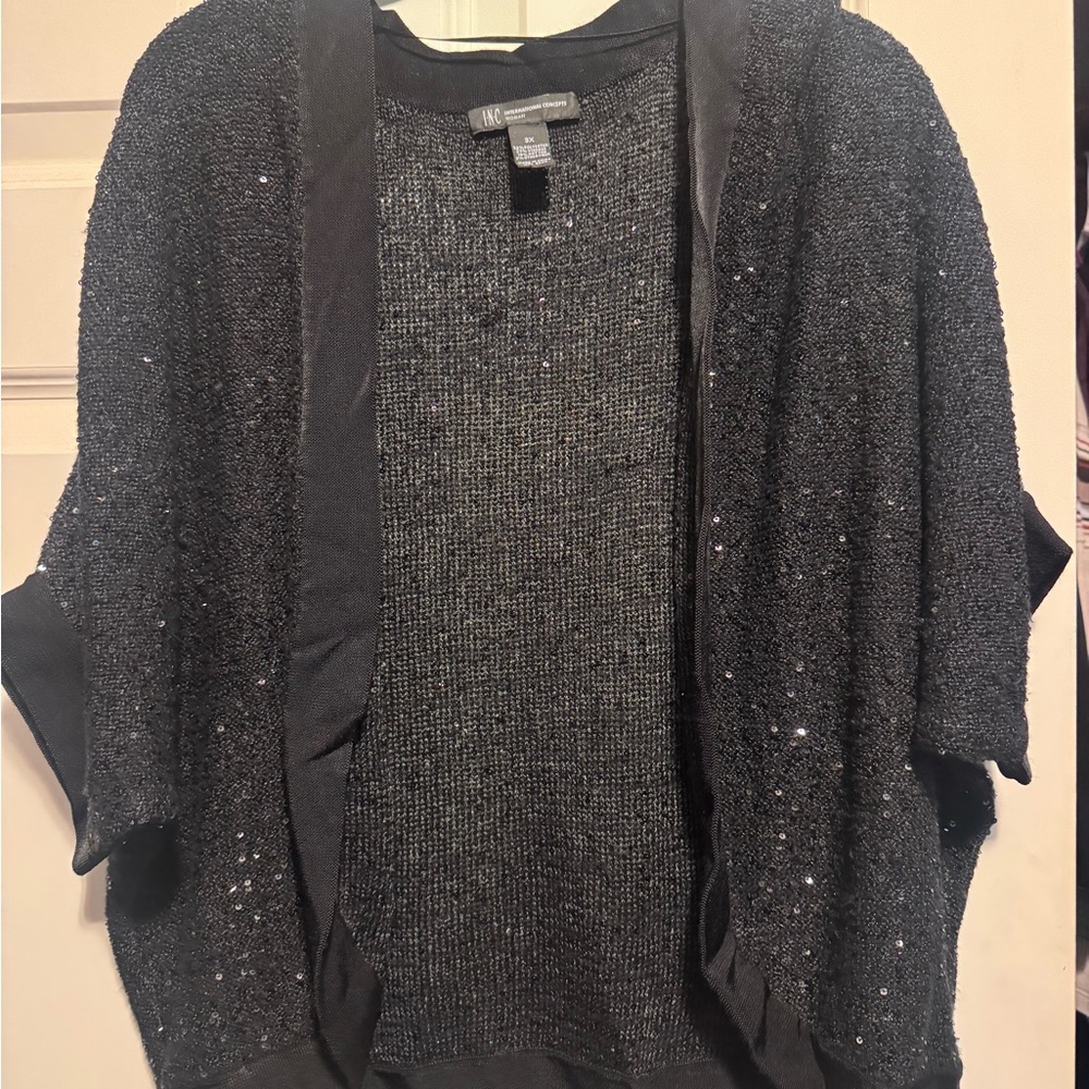 Elegant Black Sequin Shrug